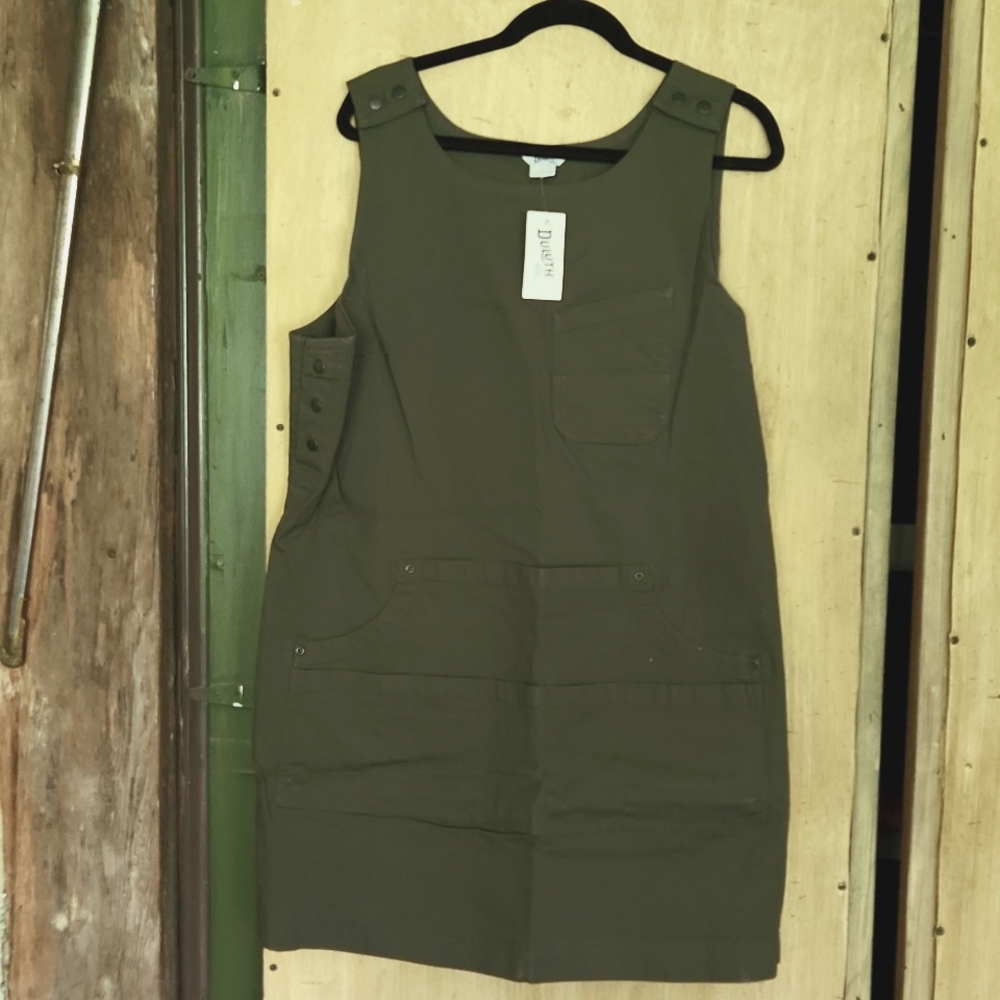 Olive Green Duluth Trading Utility Dress